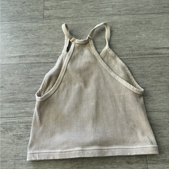 Free People Cream Ribbed Racerback Tank - Picture 2 of 4